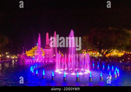 The dancing fountain of Vigan City in the Philippines Stock Photo