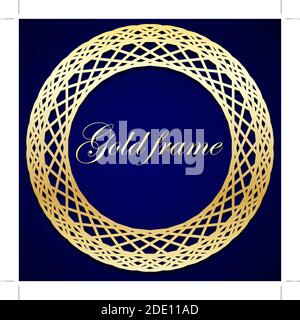 old frame. Geometric ornament. The circular pattern. Stock Vector