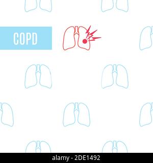 Chronic obstructive pulmonary disease, illustration Stock Photo