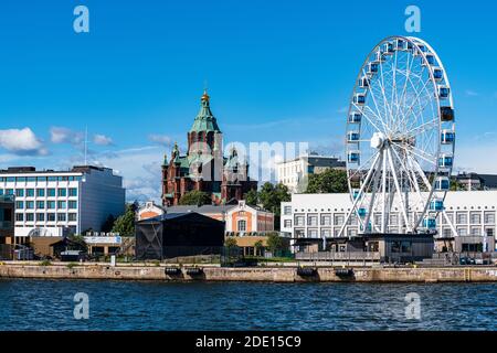 Skyline with Uspenski Cathedral, Helsinki, Finland, Europe Stock Photo