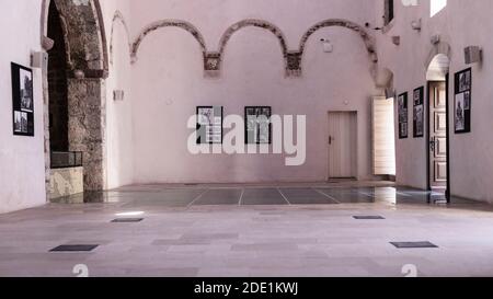 Montenegro - Interior of one of the art galleries in Kotor Old Town Stock Photo