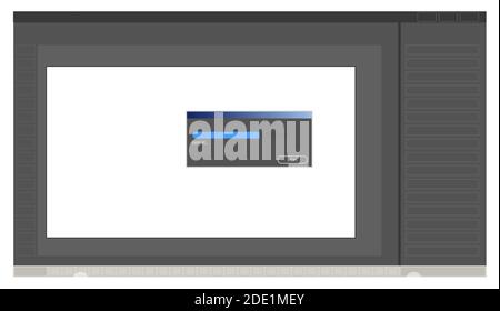 image export window with loading bar. Screen programs for working with pictures. Vector Stock Vector