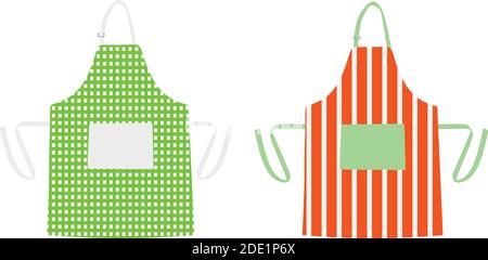 Two kitchen aprons with patterns, vector Stock Vector