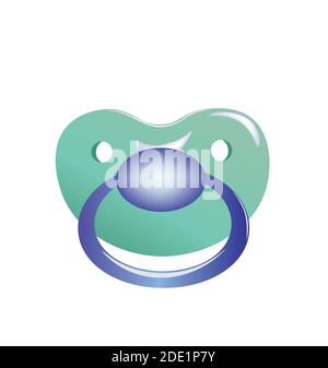 Blue baby pacifier. vector illustration Stock Vector