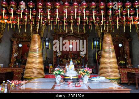 Penang George Town Malaysia - Hainan Temple altar Stock Photo