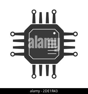 CHIP icon. Vector illustration for thematic design. Flat style Stock Vector