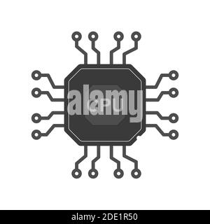 CHIP icon. Vector illustration for thematic design. Flat style Stock Vector