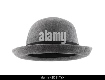 Gray hat isolated on white background with clipping path Stock Photo
