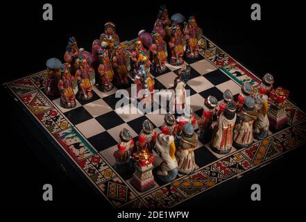 Peruvian Chess Games Wooden Chess Games Inca Chess Game 