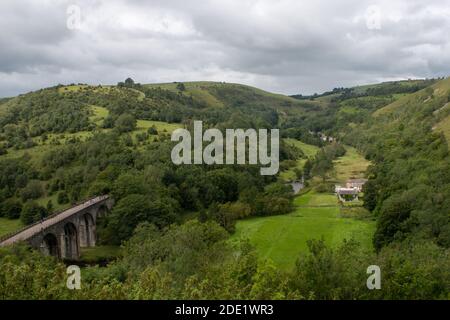 Looking down from Monsal Head Derbyshire Stock Photo