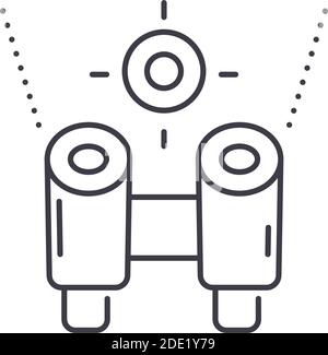 Future focus icon, linear isolated illustration, thin line vector, web design sign, outline concept symbol with editable stroke on white background. Stock Vector