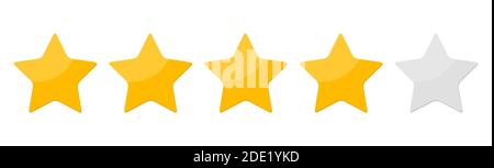 Four 4  Star rank sign Vector Illustration EPS10 Stock Vector