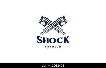 simple shock breaker automotive logo vector icon illustration design Stock Vector