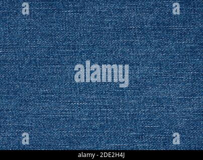 Blue jeans fabric texture, denim plain surface background Stock Photo