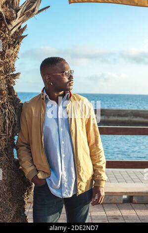 Portrait of a black stylish business man Stock Photo