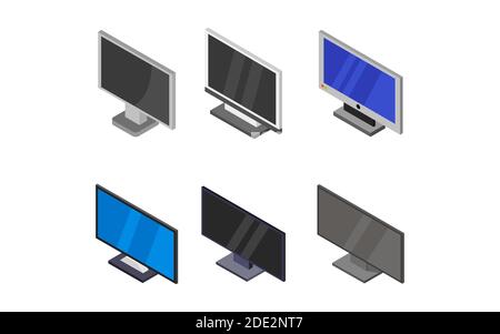 Isometric Computers Set Vector illustration Stock Vector