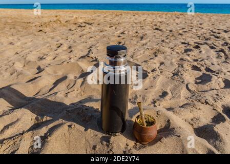 The Mate drink from Uruguay, Argentina, Paraguay and Brazil. Modern mate  colour brown 3827305 Stock Photo at Vecteezy