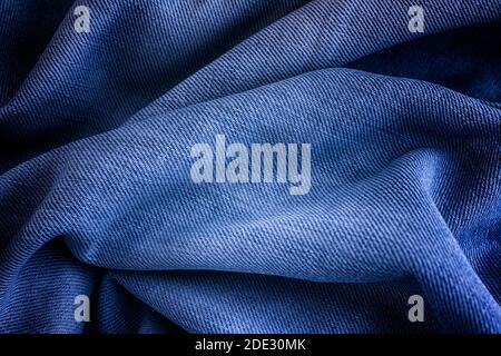 Blue denim texture background. Close up. Stock Photo