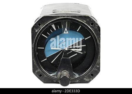 used attitude indicator isolated on white background Stock Photo