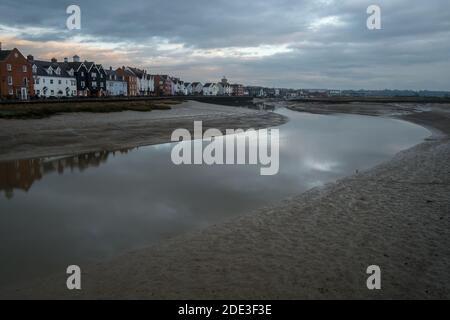 The picturesque Essex town of Wivenhoe on the River Colne is a desirable location. Stock Photo