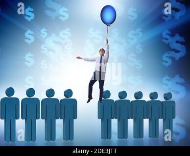 Man successful among his peer group Stock Photo