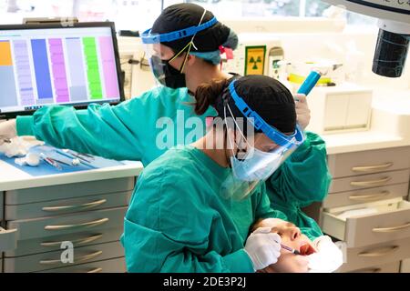 working in a dental clinic Stock Photo