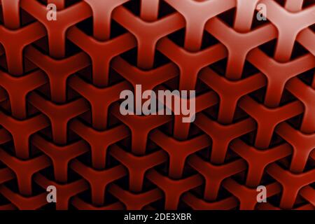 Woven colorful background pattern in red, white and black Stock Photo