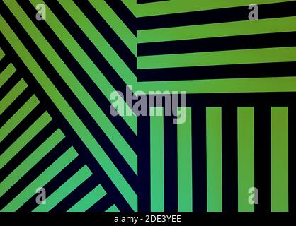 Zigzag background pattern in green and black Stock Photo