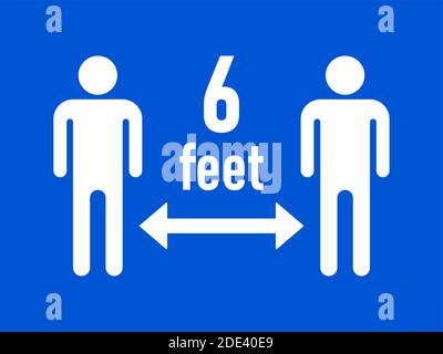 6 feet high, conceptual vector illustration, six feet and human height  measurement icon, colour and line dividers for each feet Stock Photo - Alamy