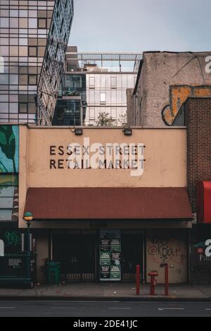 Essex Street Retail Market, in the Lower East Side, Manhattan, New York City Stock Photo