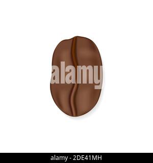 Vector icon coffee bean for cafe label, packing and emblem Stock Vector