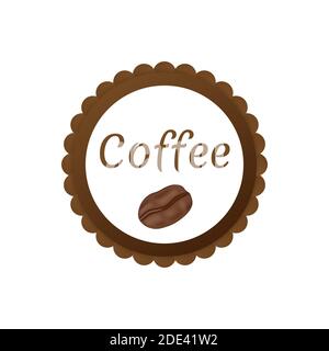 Coffee label. Badge, icon, stamp, logo. Vector stock illustration. Stock Vector