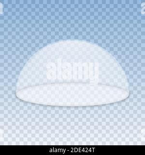 Glass dome container mock-up. Advertising. Template Mockup. Stock Vector