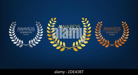 Best actor Golden laurel wreath vector label Stock Vector Image & Art ...