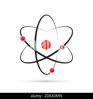 Atom icon vector, atom symbols on white background. Stock Vector