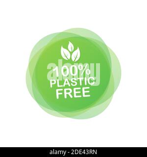 Plastic free green icon badge. Bpa plastic free chemical mark. Vector  illustration Stock Vector Image & Art - Alamy