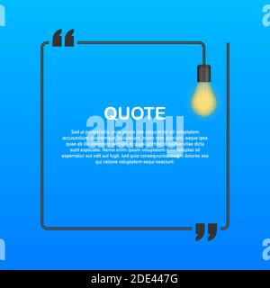 idea quote with light bulb with gears. Vector stock illustration. Stock Vector