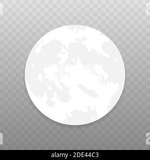 Planet in Space. Realistic moon. Vector stock illustration. Stock Vector