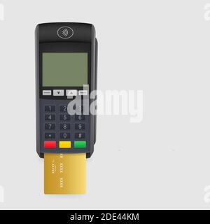 Download Payment Terminal Mockup Pos Terminal With Blank Screen Cash Register Vector Stock Illustration Stock Vector Image Art Alamy