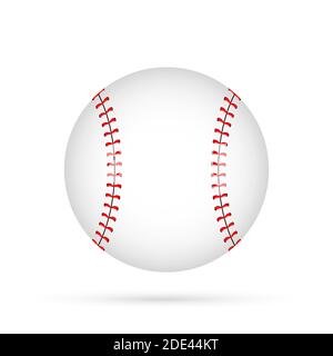 Smooth style baseball ball icon on white background. Stock Vector