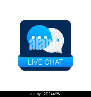 live chat speech bubbles concept. Vector stock illustration. Stock Vector