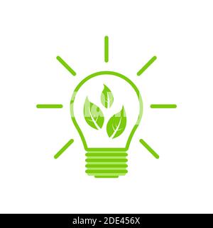 Green eco energy concept. Vector stock illustration. Stock Vector