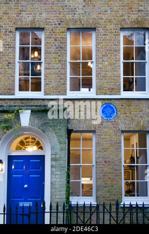 John Constable house 40 Well Walk, Hampstead Village, London. Blue ...