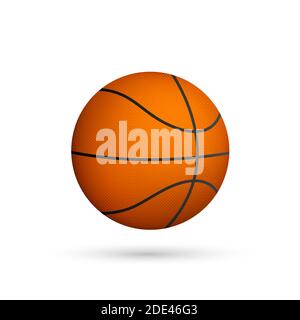 Basketball ball. Vector illustration isolated on white background. Stock Vector