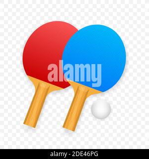 Two rackets for playing table tennis. Vector stock illustration. Stock Vector