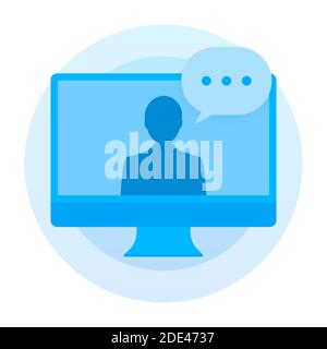 Online education, Video call, Learning tutorial, Internet courses. Vector stock illustration. Stock Vector