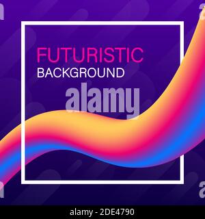 Colorful Abstract Background. Landing Page Concept. Glow Banner with Wave Gradient Shapes. Vector stock illustration. Stock Vector