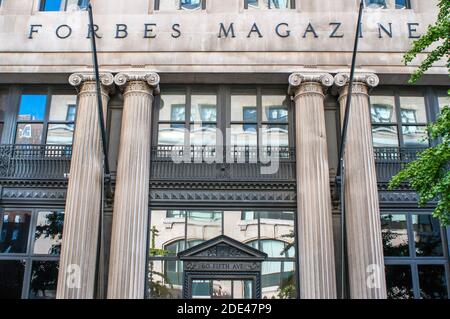 The Forbes Magazine Galleries building. 62, 5th avenue, Manhattan, New York, NYC, USA. Stock Photo