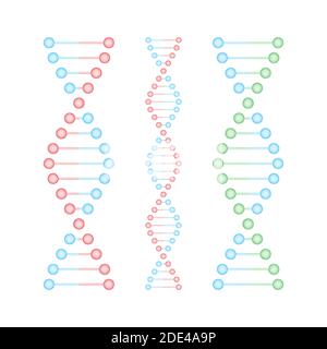 DNA strand symbol. DNA genetics. Vector stock illustration. Stock Vector