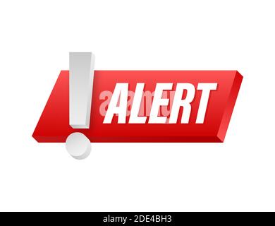 Alert sign. Attention warning attacker alert sign. Technology cyber security protection concept. Vector stock illustration. Stock Vector